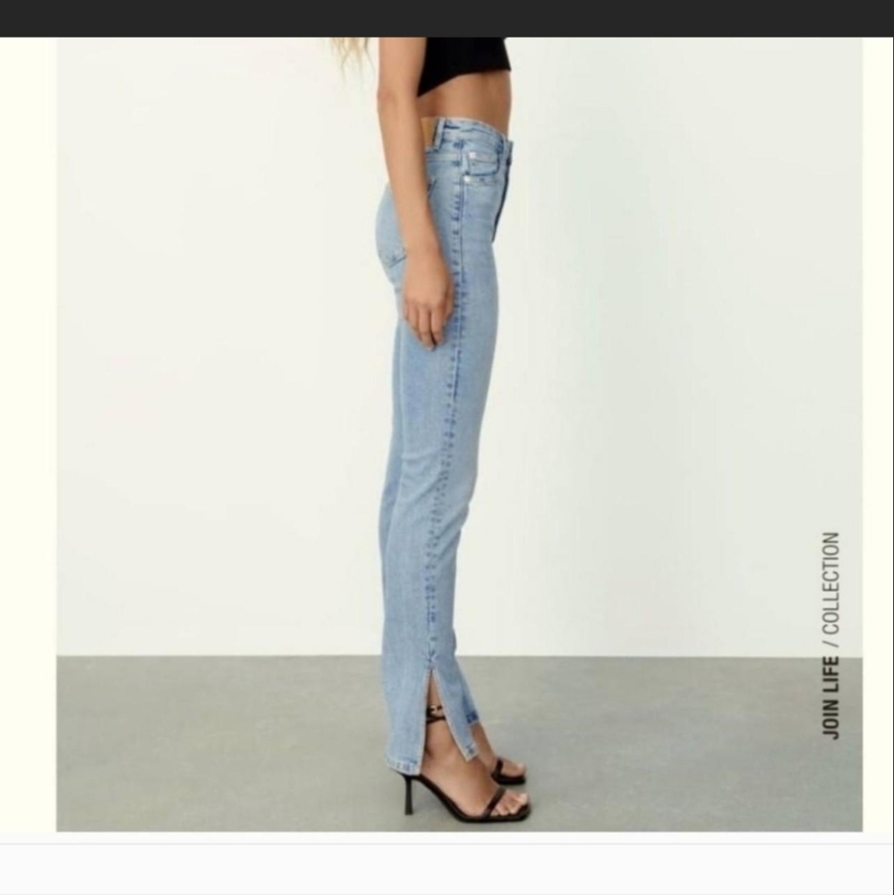 Zara Split Hem Jeans